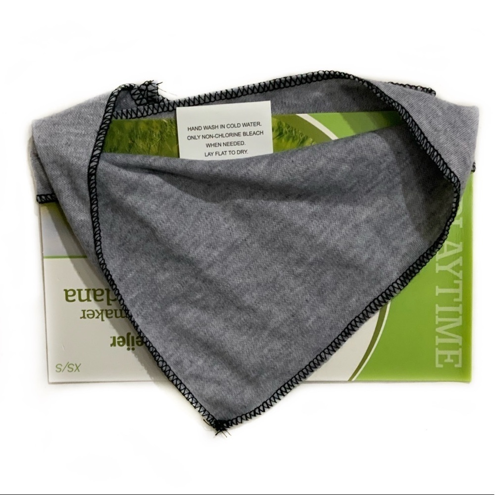 Dog Bandanna TROUBLE MAKER  Adjustable Tie On Gray Black XS/S - Picture 4 of 6